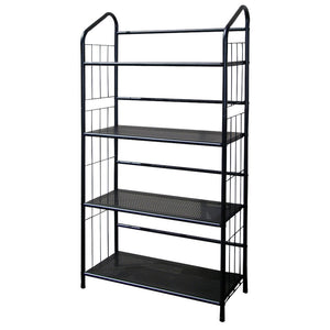 ORE International 49 Inch 4-Tier Matte Black Metal Bookcase Open Shelving for Office or Living Room R597-4
