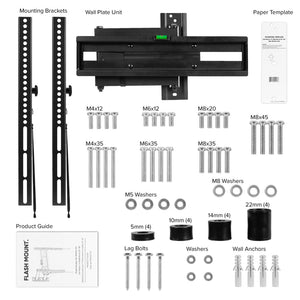 English Elm FLASH MOUNT Full Motion TV Wall Mount - Heavy-Duty Steel, Easy Install, Fits Most 32"-55" TVs, 55LB Capacity Black In Stock. Usually ships in 24 - 48 business hours RA-MP005-GG