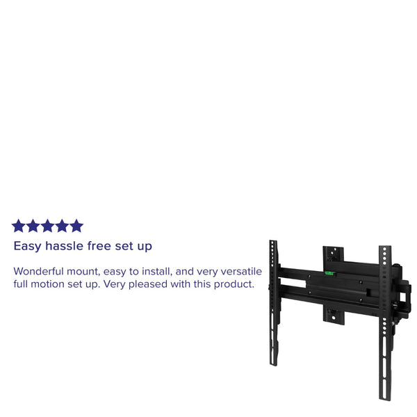 English Elm FLASH MOUNT Full Motion TV Wall Mount - Heavy-Duty Steel, Easy Install, Fits Most 32"-55" TVs, 55LB Capacity Black In Stock. Usually ships in 24 - 48 business hours RA-MP006-GG