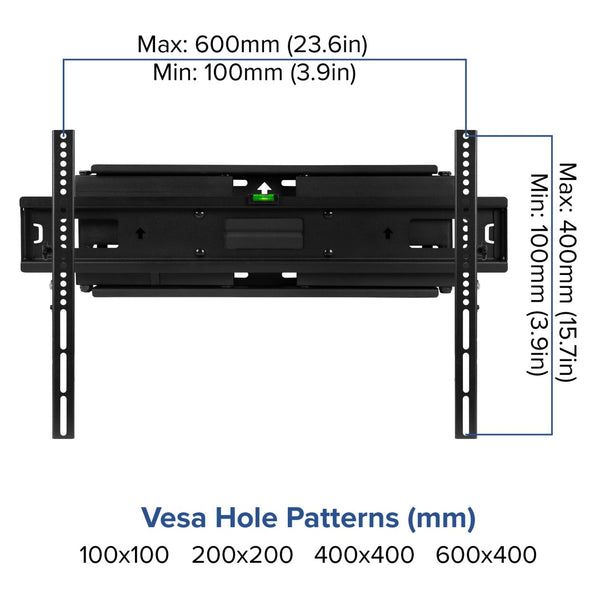 English Elm FLASH MOUNT Full Motion TV Wall Mount - Heavy-Duty Steel, Easy Install, Fits Most 32"-55" TVs, 55LB Capacity Black In Stock. Usually ships in 24 - 48 business hours RA-MP006-GG