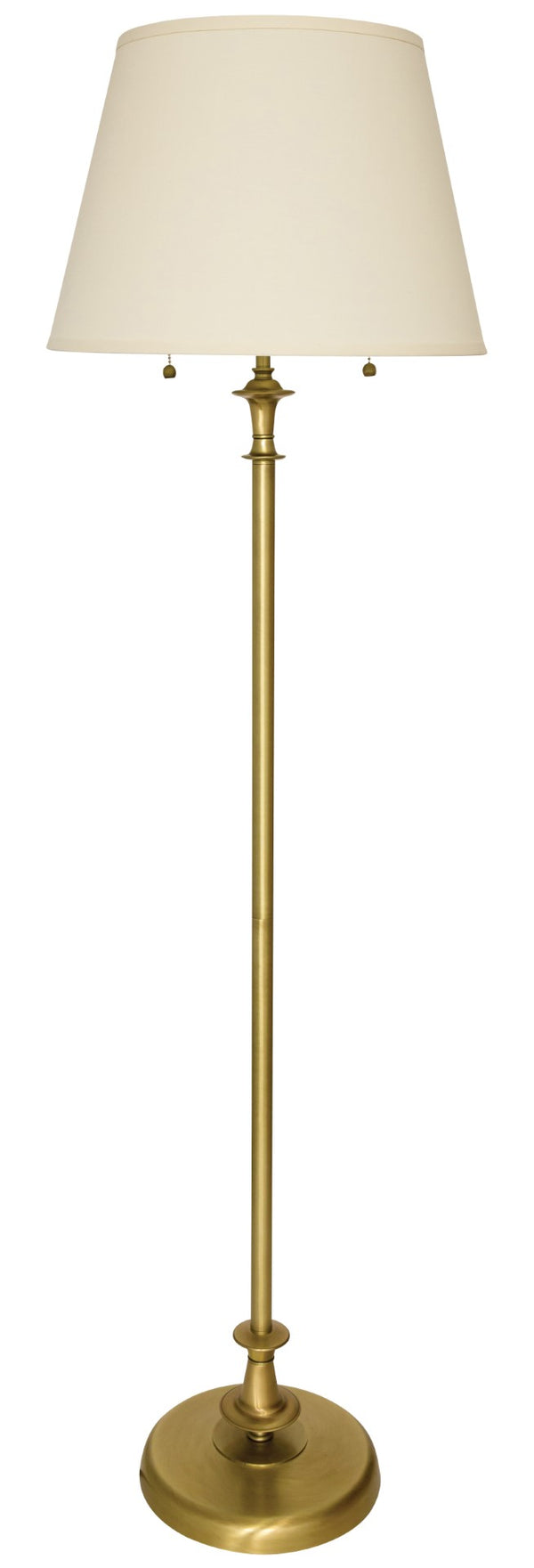 House Of Troy Randolph Elegant Twin Pull Socket Floor Lamps - Timeless Design For Any Home Décor Style Antique Brass Metal Ra300-ab