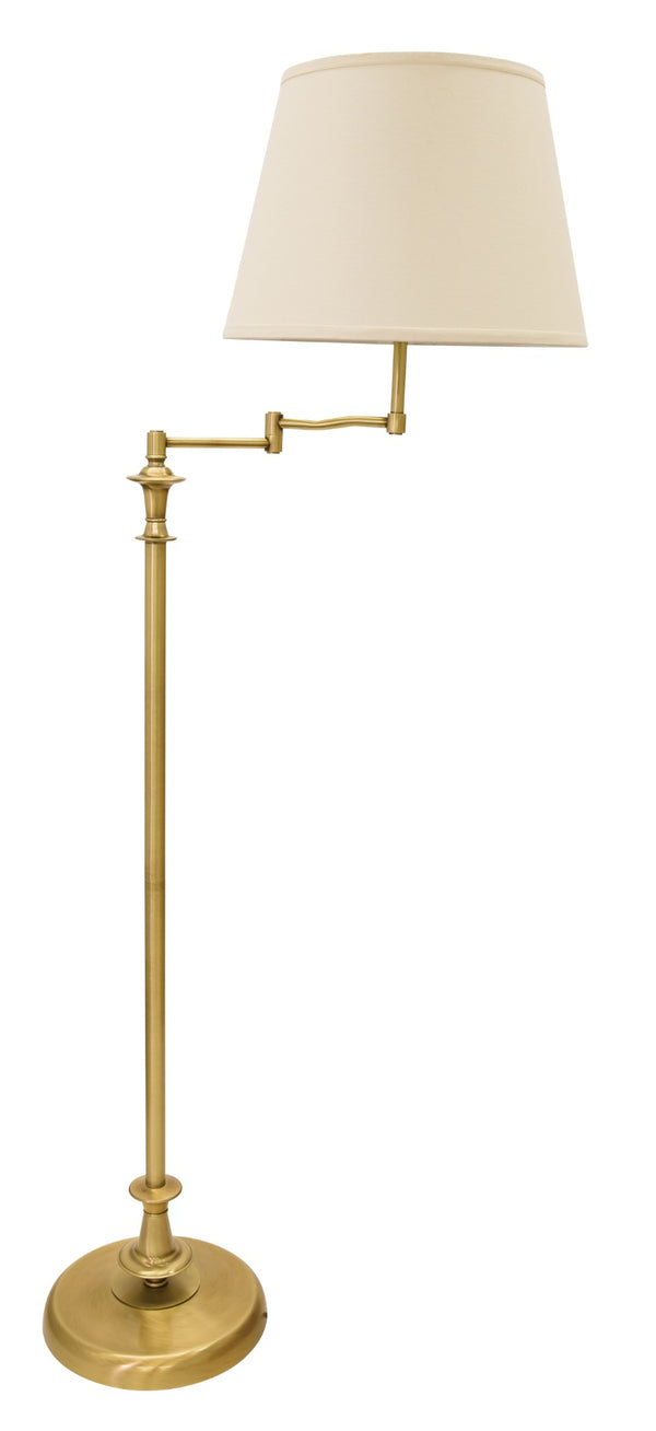 House Of Troy Randolph Swing Arm Floor Lamps - Stylish Adjustable Lighting For Modern Living Spaces And Decor Antique Brass Metal Ra301-ab
