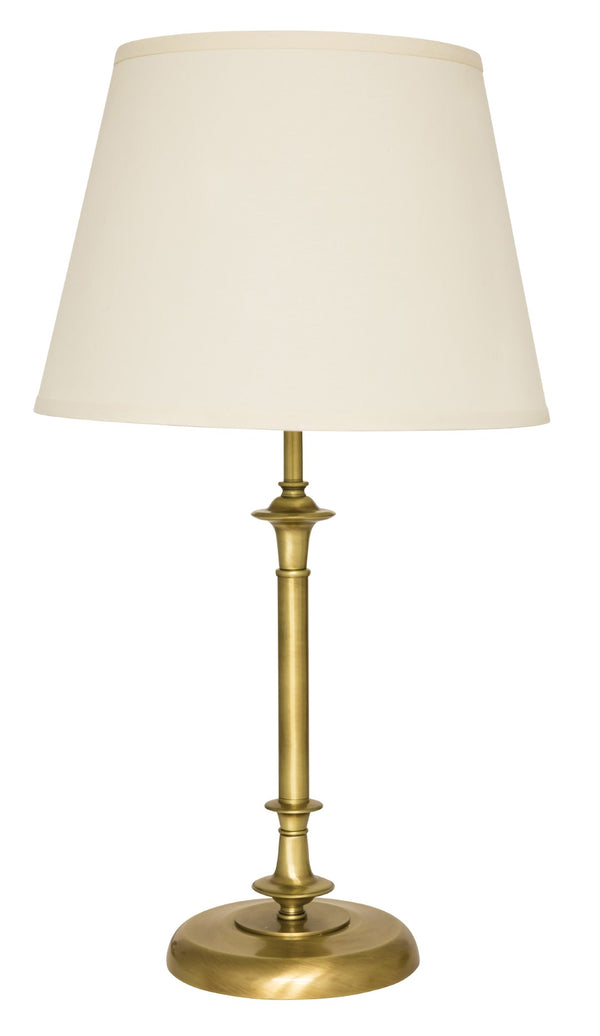 House Of Troy Randolph Elegant Table Lamps With Off-white Linen Shade And 100w 3-way Socket For Timeless Style Antique Brass Metal Ra350-ab