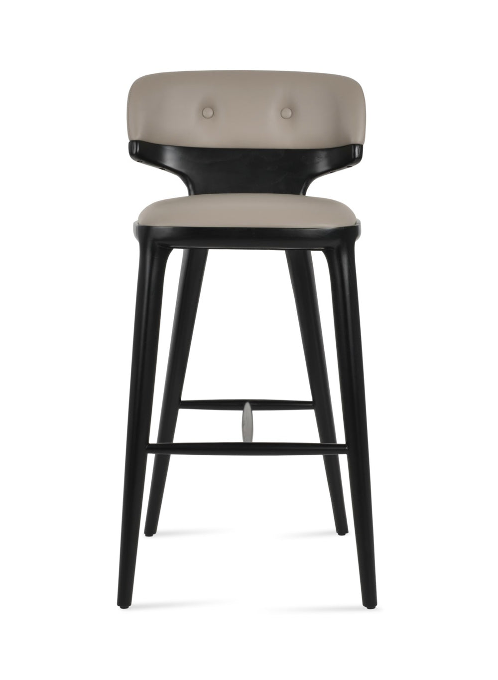 Soho Concept Rachel Bar And Counter Stools - Solid Ash Black Finish, Stylish Upholstery, 5-year Guarantee, 350 Lb Cap Ash,Black  Soho-concept-dining-chair-09804