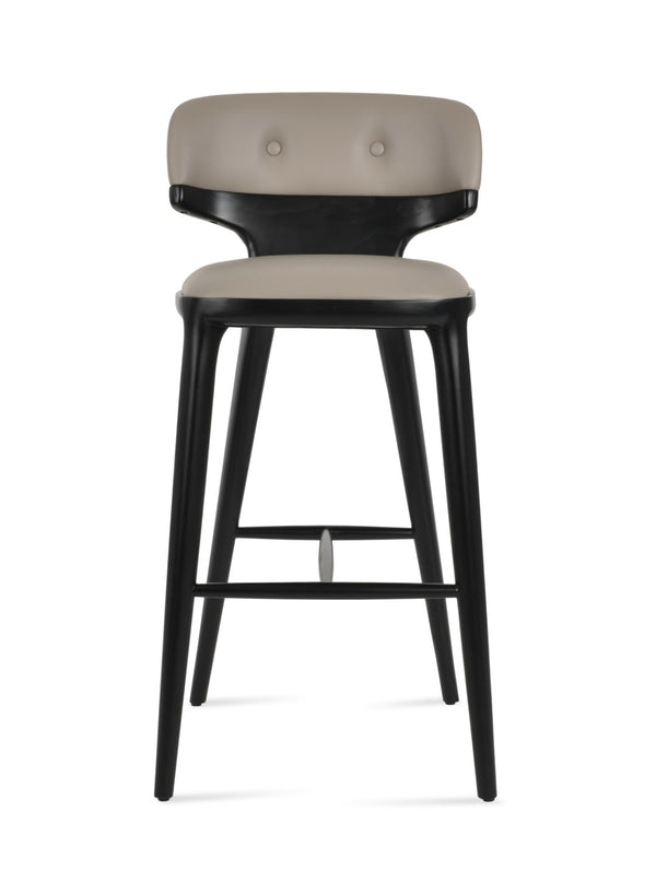 Soho Concept Rachel Bar And Counter Stools - Solid Ash Black Finish, Stylish Upholstery, 5-year Guarantee, 350 Lb Cap Ash,Black  Soho-concept-dining-chair-07167