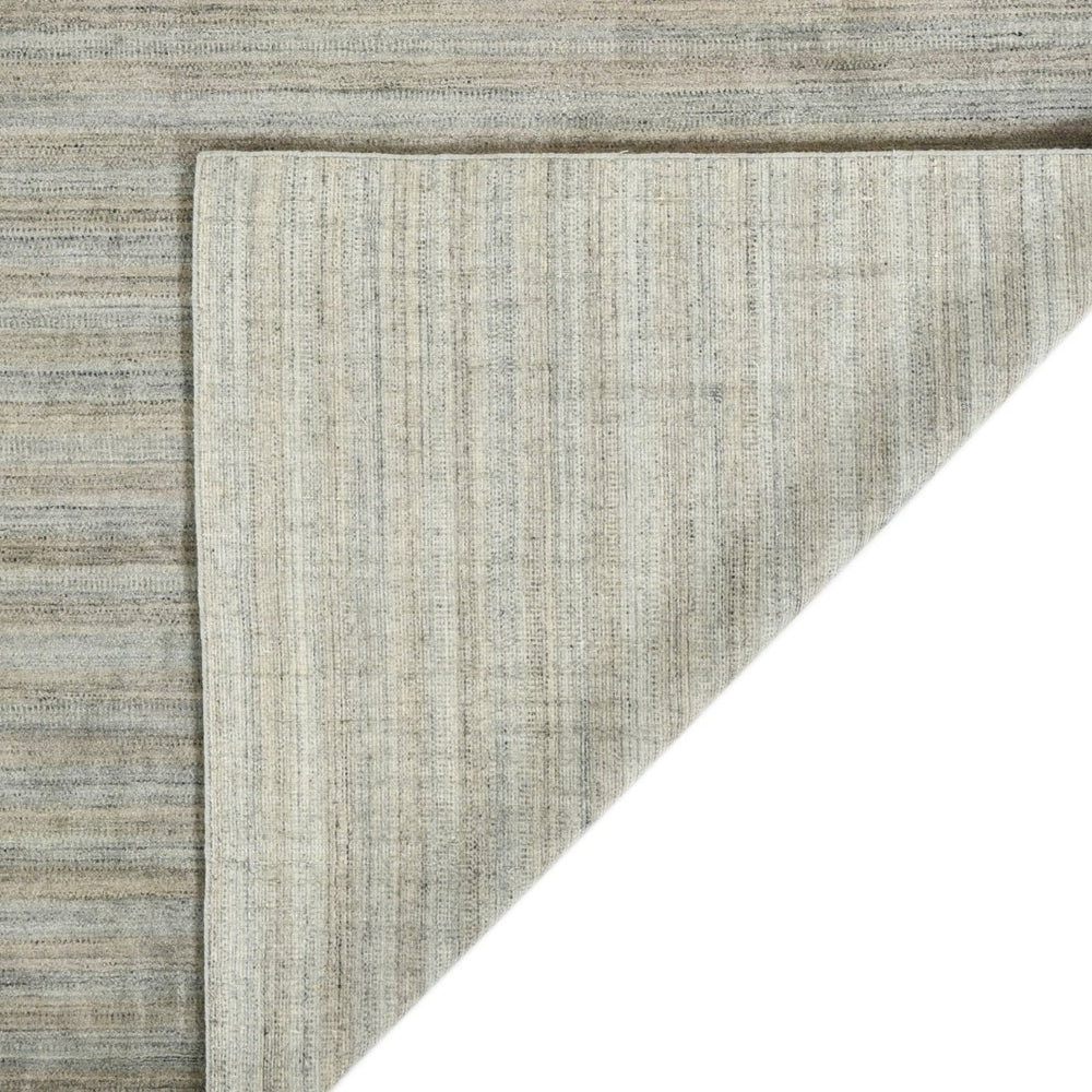 Amer Rugs Raffia Hand-woven Striped Area Rug - Luxurious New Zealand Wool With Art Silk For Elegant Decor Silver Gray Wool, Viscose Raf50203