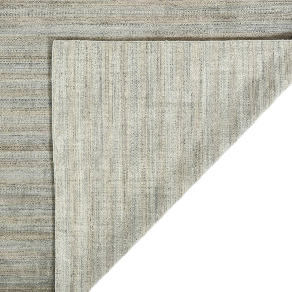 Amer Rugs Raffia Hand-woven Striped Area Rug - Luxurious New Zealand Wool With Art Silk For Elegant Decor Silver Gray Wool, Viscose Raf50203