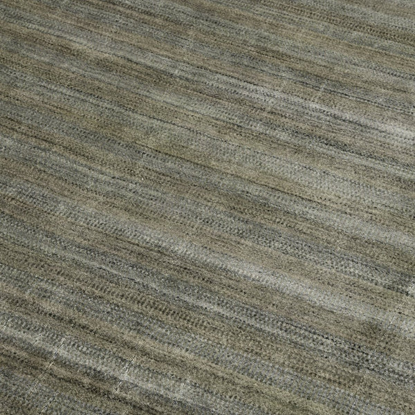 Amer Rugs Raffia Hand-woven Striped Area Rug - Luxurious New Zealand Wool With Art Silk For Elegant Decor Silver Gray Wool, Viscose Raf50203