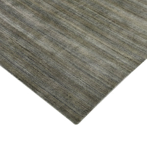 Amer Rugs Raffia Hand-woven Striped Area Rug - Luxurious New Zealand Wool With Art Silk For Elegant Decor Silver Gray Wool, Viscose Raf50203