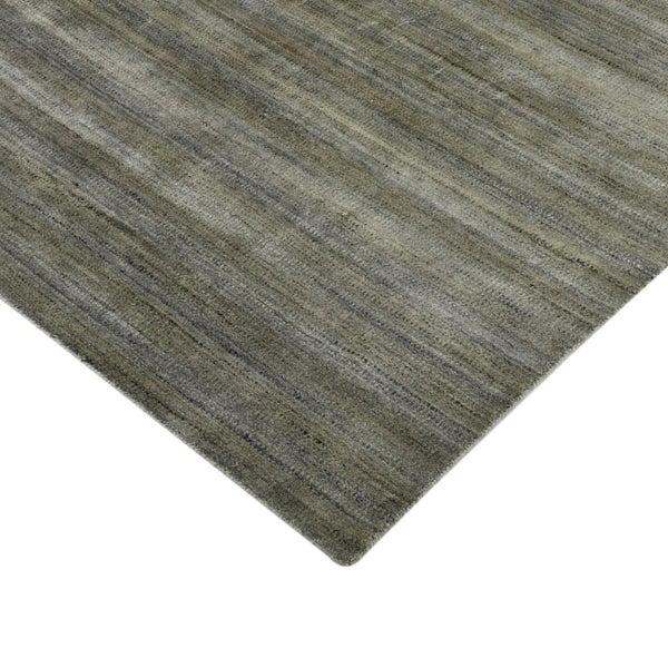 Amer Rugs Raffia Hand-woven Striped Area Rug - Luxurious New Zealand Wool With Art Silk For Elegant Decor Silver Gray Wool, Viscose Raf50203