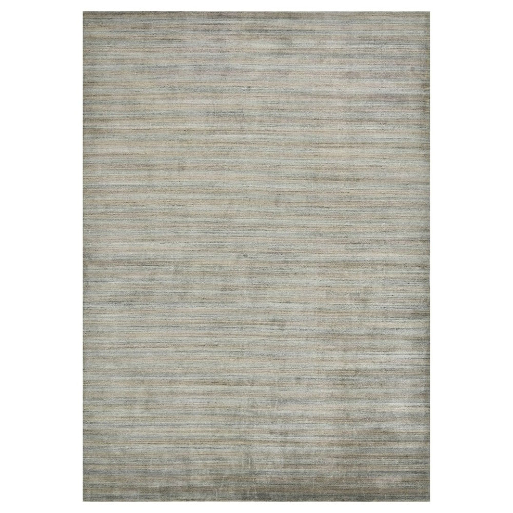 Amer Rugs Raffia Hand-woven Striped Area Rug - Luxurious New Zealand Wool With Art Silk For Elegant Decor Silver Gray Wool, Viscose Raf50203