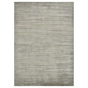 Amer Rugs Raffia Hand-woven Striped Area Rug - Luxurious New Zealand Wool With Art Silk For Elegant Decor Silver Gray Wool, Viscose Raf50203