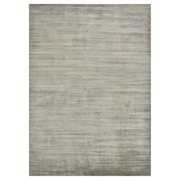 Amer Rugs Raffia Hand-woven Striped Area Rug - Luxurious New Zealand Wool With Art Silk For Elegant Decor Silver Gray Wool, Viscose Raf50203