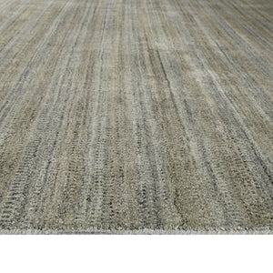 Amer Rugs Raffia Hand-woven Striped Area Rug - Luxurious New Zealand Wool With Art Silk For Elegant Decor Silver Gray Wool, Viscose Raf50203