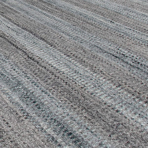 Raffia Hand-woven Wool Striped Area Rug with Art Silk Sheen for Modern and Traditional Rooms