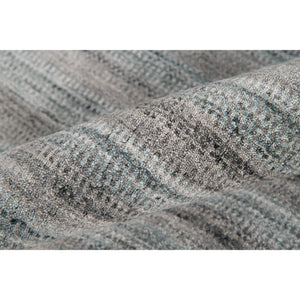 Raffia Hand-woven Wool Striped Area Rug with Art Silk Sheen for Modern and Traditional Rooms
