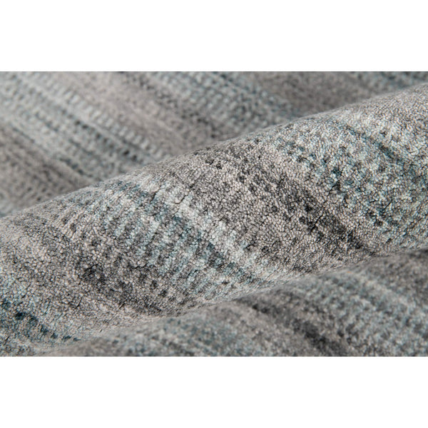 Raffia Hand-woven Wool Striped Area Rug with Art Silk Sheen for Modern and Traditional Rooms