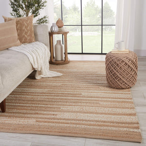 Jaipur Living Jaipur Living Handwoven Jute Accent Rug Organic Stripe Texture for Entryway or Bedroom 2' x 3' RUG149440