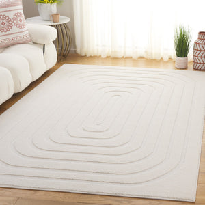 Safavieh Ramona Exquisite Area Rug - Contemporary Power Loomed Design For High-traffic Spaces, Soft Comfort Ivory 65% Polyester,35% Jute Ram150a-8