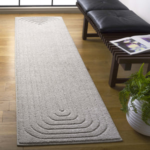 Safavieh Ramona Chic Ivory Runner Rug - Modern Power-loomed Design For Hallways & Entryways, Durable Elegance Light Grey 65% Polyester,35% Jute Ram150f-28