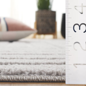 Safavieh Ramona Chic Ivory Runner Rug - Modern Power-loomed Design For Hallways & Entryways, Durable Elegance Light Grey 65% Polyester,35% Jute Ram150f-5