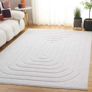 Safavieh Ramona Exquisite Area Rug - Contemporary Power Loomed Design For High-traffic Spaces, Soft Comfort Light Grey 65% Polyester,35% Jute Ram150f-8