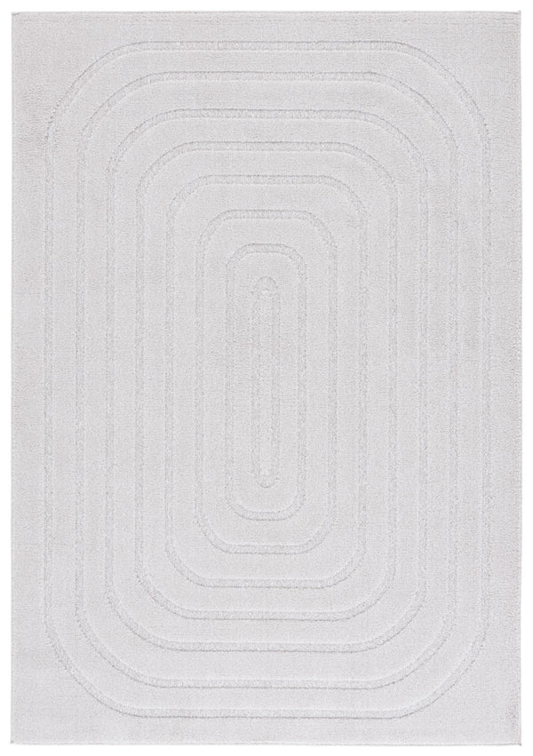Safavieh Ramona Exquisite Area Rug - Contemporary Power Loomed Design For High-traffic Spaces, Soft Comfort Light Grey 65% Polyester,35% Jute Ram150f-8