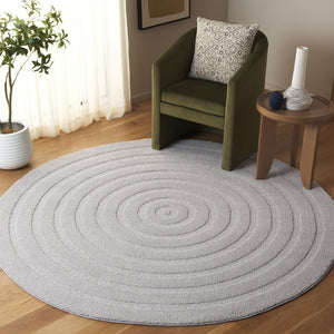 Safavieh Ramona Exquisite Area Rug - Contemporary Power Loomed Design For High-traffic Spaces, Soft Comfort Light Grey 65% Polyester,35% Jute Ram150f-8