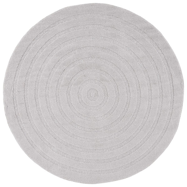 Safavieh Ramona Exquisite Area Rug - Contemporary Power Loomed Design For High-traffic Spaces, Soft Comfort Light Grey 65% Polyester,35% Jute Ram150f-8