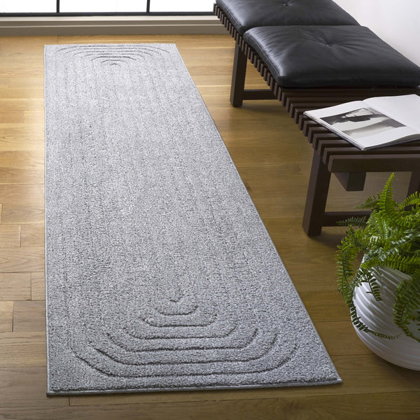 Safavieh Ramona Chic Ivory Runner Rug - Modern Power-loomed Design For Hallways & Entryways, Durable Elegance Grey 65% Polyester,35% Jute Ram150g-28
