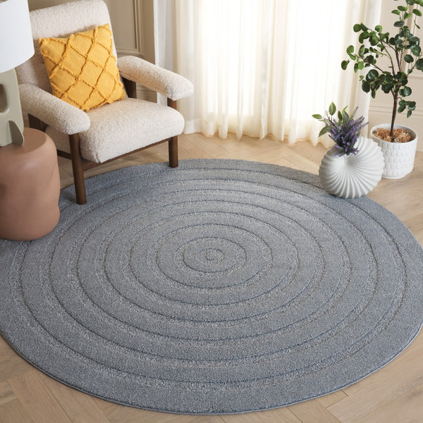Safavieh Ramona Exquisite Area Rug - Contemporary Power Loomed Design For High-traffic Spaces, Soft Comfort Grey 65% Polyester,35% Jute Ram150g-8
