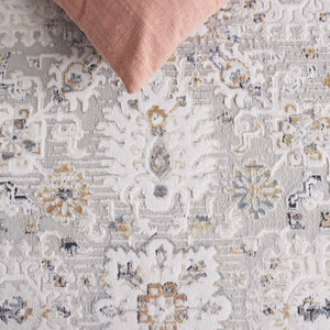 Safavieh Rana Elegant Grey/Ivory Area Rug - 5'3" X 7'6" Plush Traditional Design For Timeless Home Decor Grey ,Ivory 60% Polypropylene,40% Polyester Ran102f-5