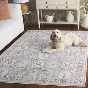 Safavieh Rana Elegant Grey/Ivory Area Rug - 5'3" X 7'6" Plush Traditional Design For Timeless Home Decor Grey ,Ivory 60% Polypropylene,40% Polyester Ran102f-5
