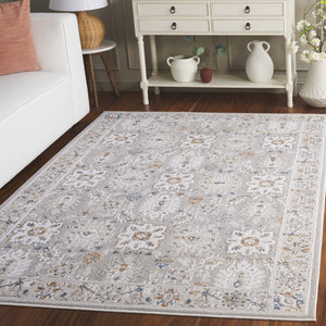 Safavieh Rana Elegant Grey/Ivory Area Rug - 5'3" X 7'6" Plush Traditional Design For Timeless Home Decor Grey ,Ivory 60% Polypropylene,40% Polyester Ran102f-5