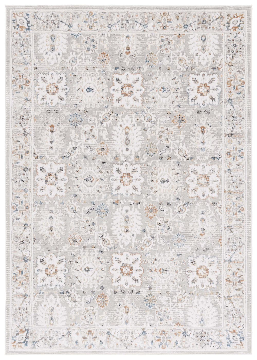 Safavieh Rana Elegant Grey/Ivory Area Rug - 5'3" X 7'6" Plush Traditional Design For Timeless Home Decor Grey ,Ivory 60% Polypropylene,40% Polyester Ran102f-5