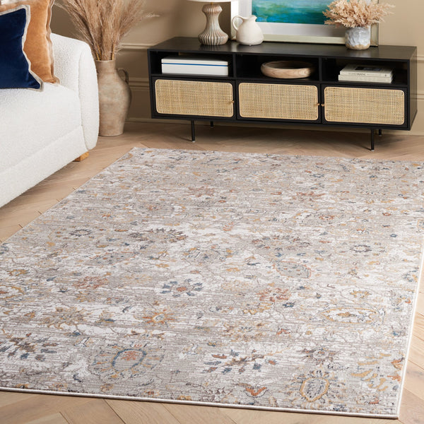 Safavieh Rana Transitional Area Rug - Elegant Power Loomed Design For Hallways, Kitchens, And Living Spaces Ivory ,Beige 60% Polypropylene,40% Polyester Ran104a-5