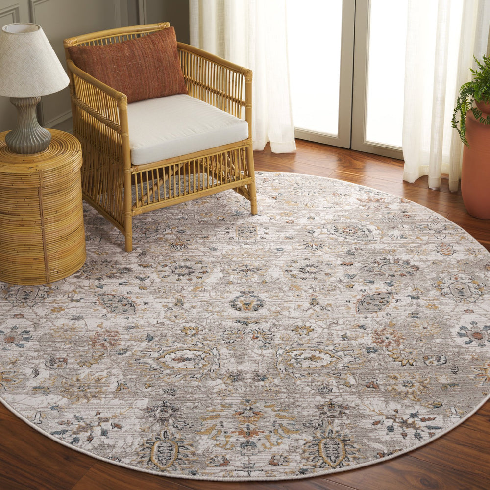 Safavieh Rana Transitional Area Rug - Elegant Power Loomed Design For Hallways, Kitchens, And Living Spaces Ivory ,Beige 60% Polypropylene,40% Polyester Ran104a-7r