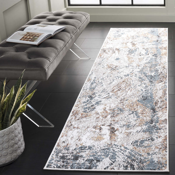 Safavieh Rana Modern Power Loomed Runner Area Rug - Handcrafted Elegance For Timeless Home Décor Solutions Ivory ,Beige 60% Polypropylene,40% Polyester Ran120a-28