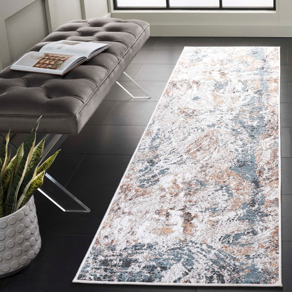 Safavieh Rana Luxurious Modern Area Rug - Elegant Power-loomed Design For Timeless Style And Comfort Ivory ,Beige 60% Polypropylene,40% Polyester Ran120a-9