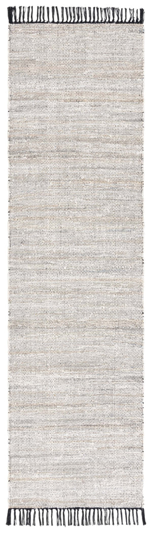 Safavieh Rag Handwoven Area Rug In Ivory And Black - Modern Eco-friendly Design For Chic Home Decor Ivory ,Black 80% Denim,20% Cotton Rar301a-5