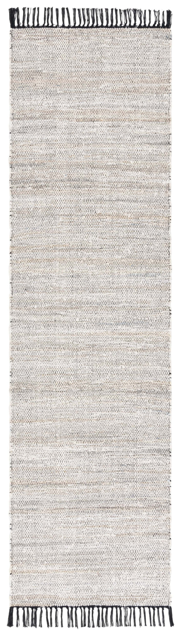 Safavieh Rag Handwoven Area Rug In Ivory And Black - Modern Eco-friendly Design For Chic Home Decor Ivory ,Black 80% Denim,20% Cotton Rar301a-5