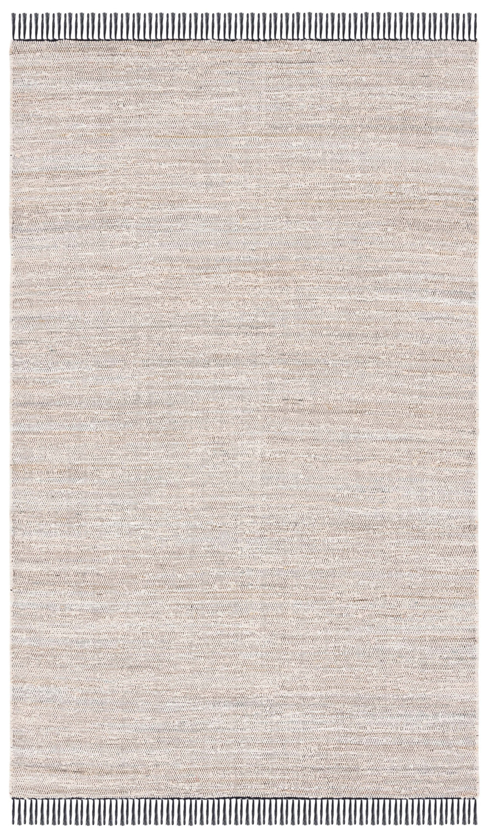 Safavieh Rag Handwoven Area Rug In Ivory And Black - Modern Eco-friendly Design For Chic Home Decor Ivory ,Black 80% Denim,20% Cotton Rar301a-5