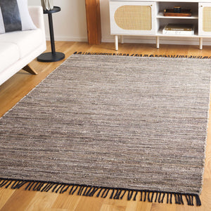 Safavieh Rag Handwoven Area Rug In Ivory And Black - Modern Eco-friendly Design For Chic Home Decor Beige ,Black 80% Denim,20% Cotton Rar301b-6r