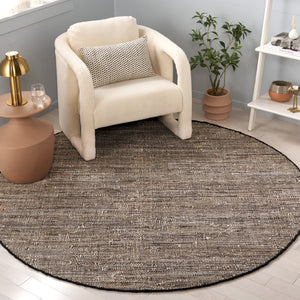 Safavieh Rag Handwoven Area Rug In Ivory And Black - Modern Eco-friendly Design For Chic Home Decor Beige ,Black 80% Denim,20% Cotton Rar301b-6r