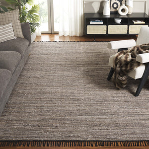 Safavieh Rag Handwoven Area Rug In Ivory And Black - Modern Eco-friendly Design For Chic Home Decor Beige ,Black 80% Denim,20% Cotton Rar301b-6r