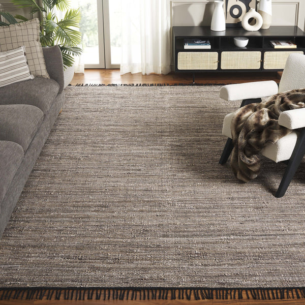 Safavieh Rag Handwoven Area Rug In Ivory And Black - Modern Eco-friendly Design For Chic Home Decor Beige ,Black 80% Denim,20% Cotton Rar301b-6r