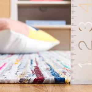 Safavieh Rag Handwoven Area Rug In Ivory And Black - Modern Eco-friendly Design For Chic Home Decor Black ,Pink 80% Denim,20% Cotton Rar301f-4