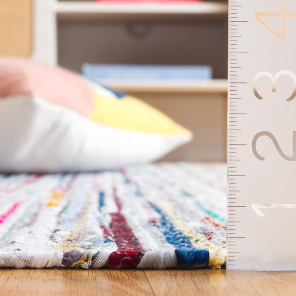 Safavieh Rag Handwoven Area Rug In Ivory And Black - Modern Eco-friendly Design For Chic Home Decor Black ,Pink 80% Denim,20% Cotton Rar301f-4