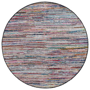 Safavieh Rag Handwoven Area Rug In Ivory And Black - Modern Eco-friendly Design For Chic Home Decor Black ,Pink 80% Denim,20% Cotton Rar301f-4