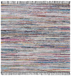 Safavieh Rag Handwoven Area Rug In Ivory And Black - Modern Eco-friendly Design For Chic Home Decor Black ,Pink 80% Denim,20% Cotton Rar301f-4